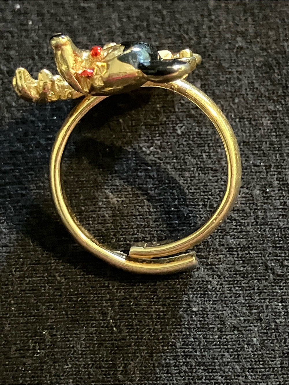 Vintage Walt Disney Productions Mickey Mouse Enamel Earring & Ring Set Pre-1986 - Picture 4 of 9